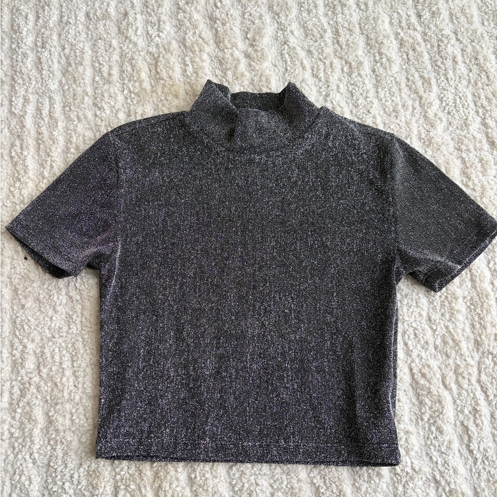 Forever21 Sparkly Gray Women's Top